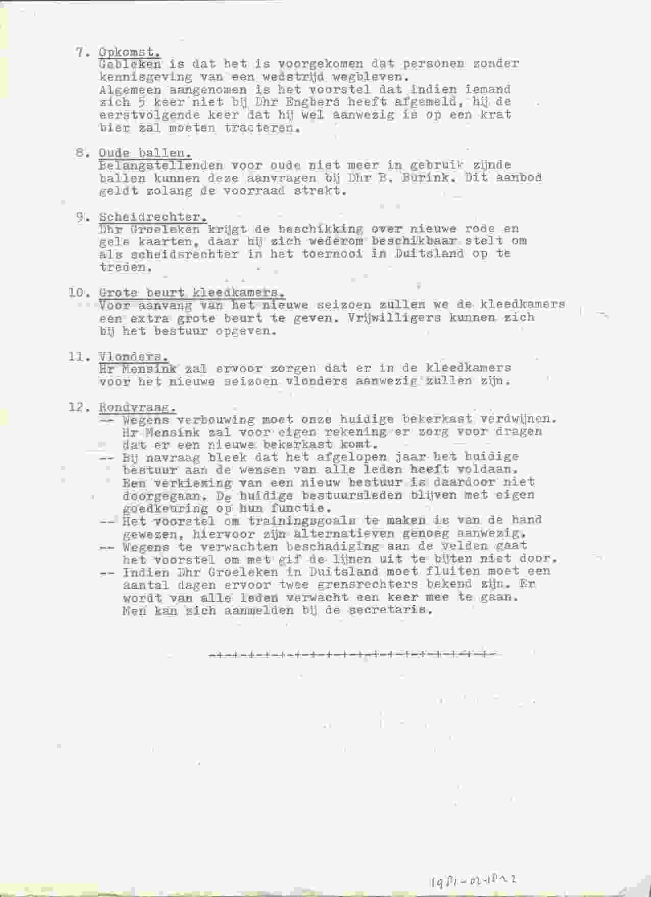 Notulen van de vergadering op 1981-02-18