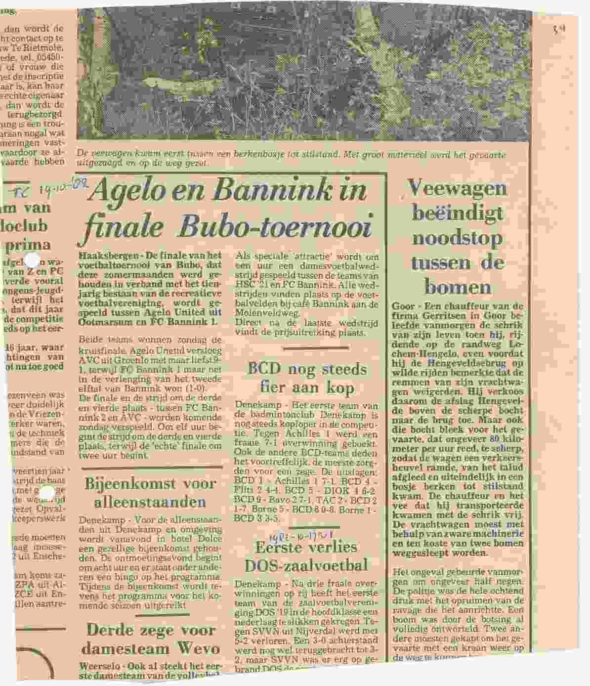 Artikel Bubo-toernooi