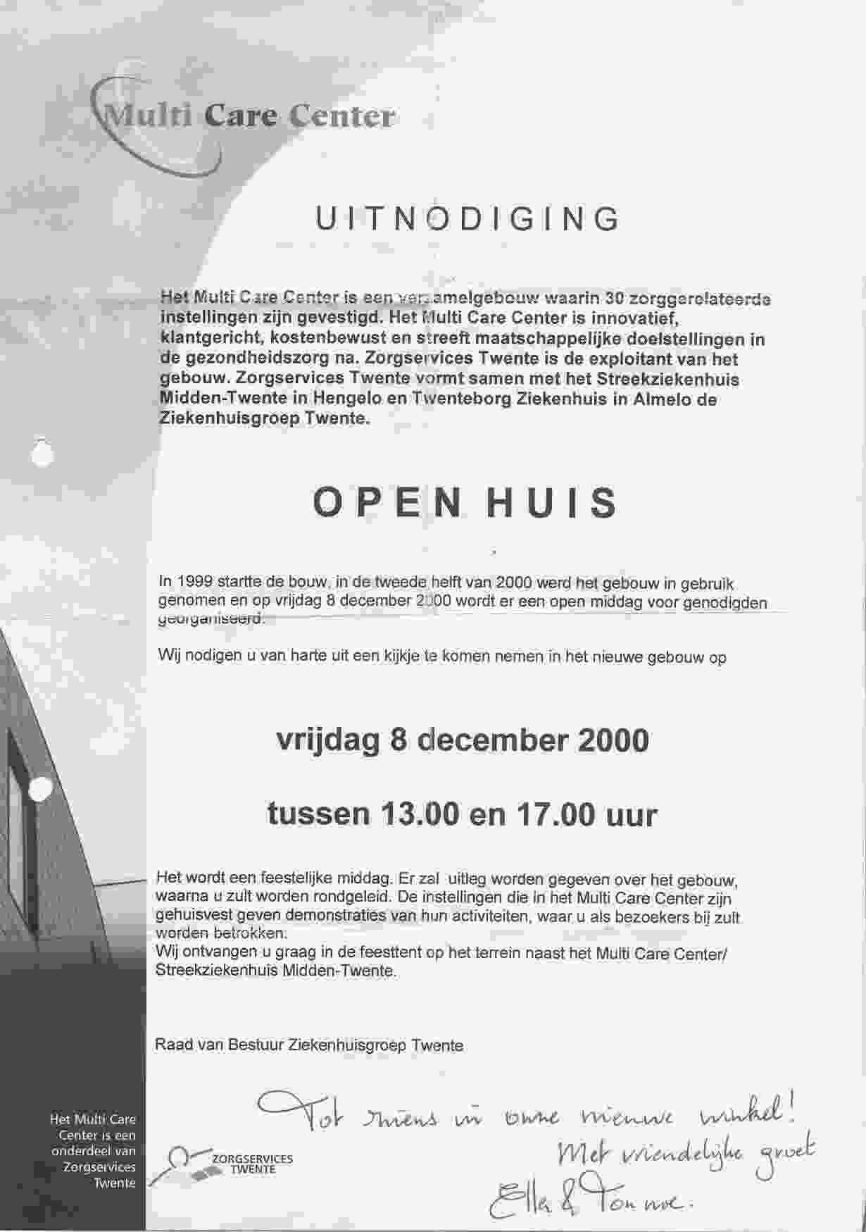 Tonnie Steggink opent nieuwe winkel op 2000-12-08