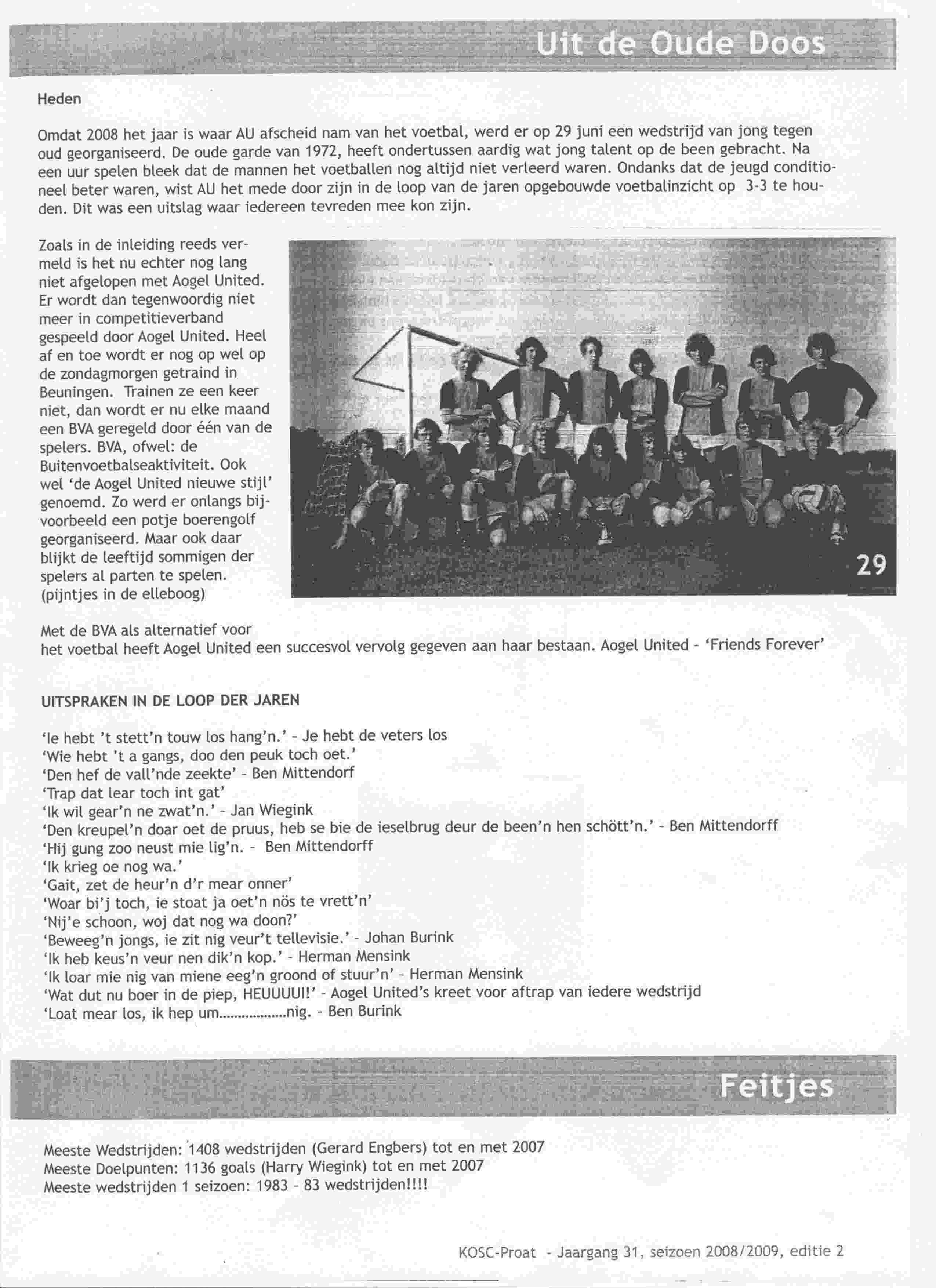 Artikel over Aogel United in KOSC-proat op 2009-01-01