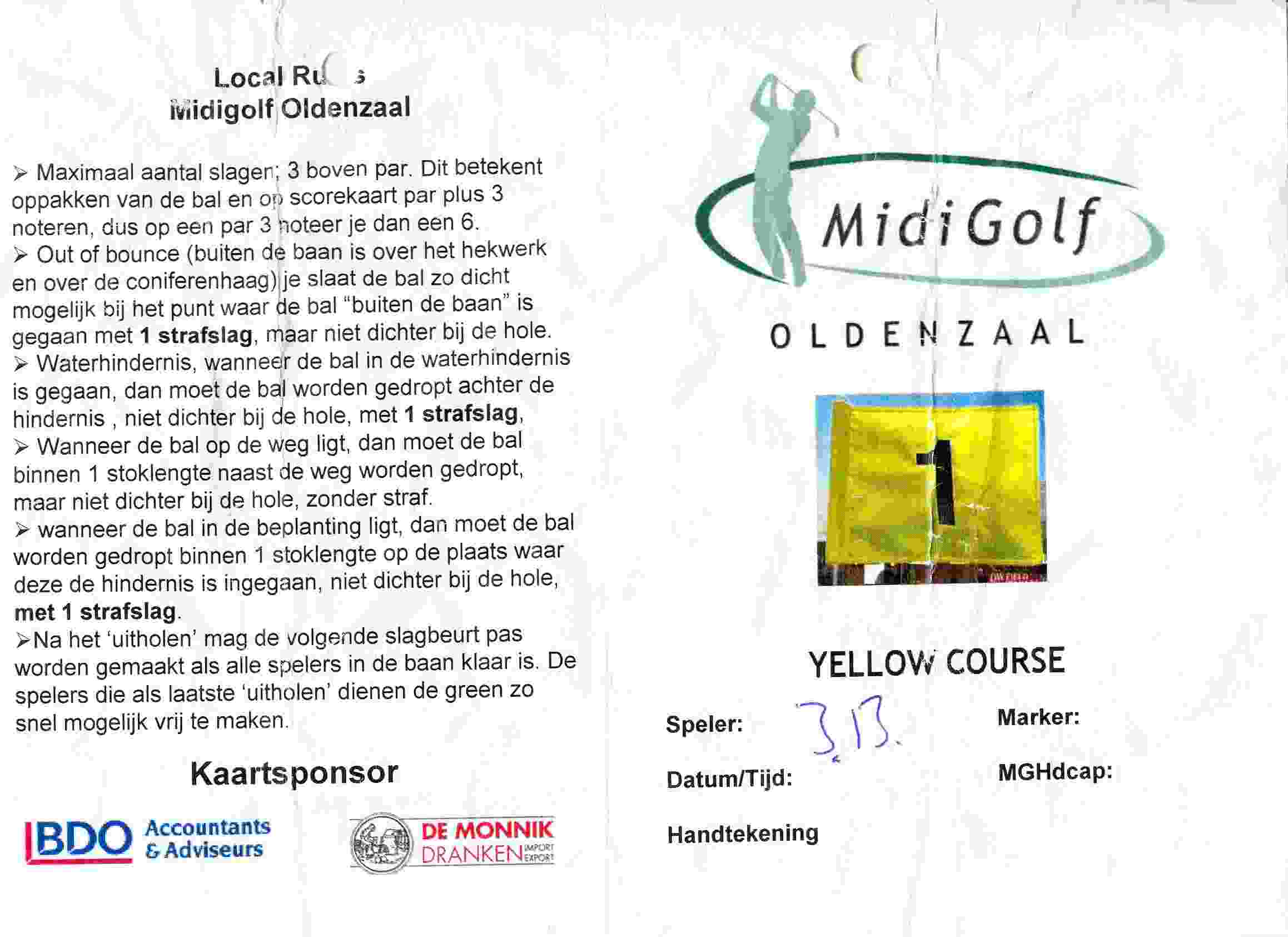 Midigolf Van der Tuin op 2009-03-15